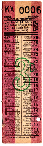 Trolleybus ticket london - trolleybus,