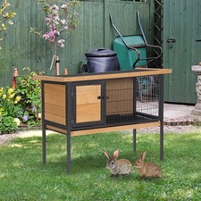 Rabbit hutch elevated with - rabbit,