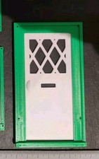 Not Hobbies Dolls House 3 double Windows, 1 Door LatticeGreen White Opening Thin