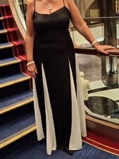 Boohoo black and white evening Dress Size 14. Cunard gala evening- worn once