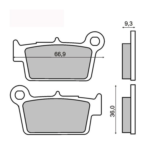 Rear brake pads 250 - pads,