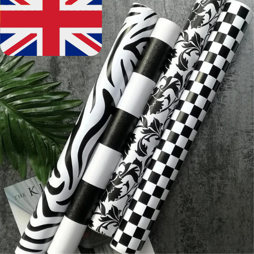 Modern black white striped pvc - modern,