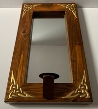 VINTAGE WOODEN MIRROR WITH