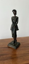 Metal / Resin Statue of A Female Golfer. Good Condition
