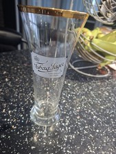 Vintage Gold Trim Tuborg Lager Half Pint Glass