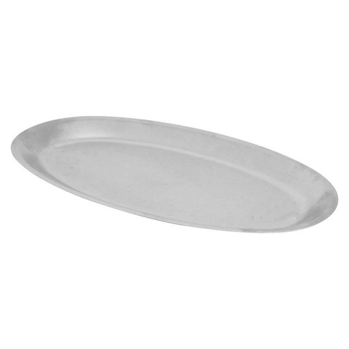 Vintage steel oval plate 15cm - plate,