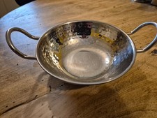 Three Stainless Steel Balti / Veg Side Dishes