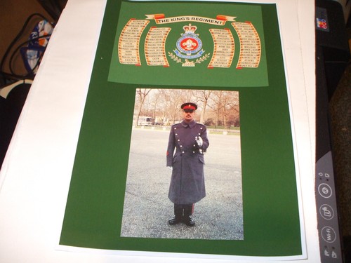The kings regiment honours - ,