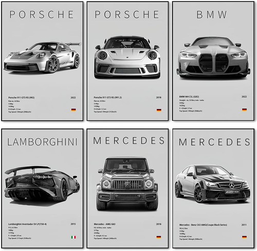 Pcs supercar wall posters - pcs,