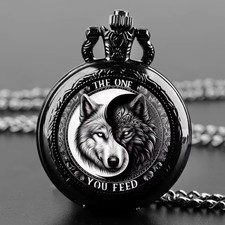 Black Wolf Pocket Watch –