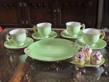 Royal Winton Green Rosebud Set 1930