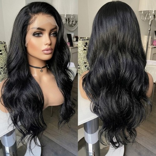 Long wavy black - long, lace