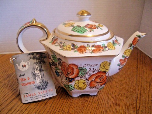 Vintage sadler teapot gold - vintage, w/gold