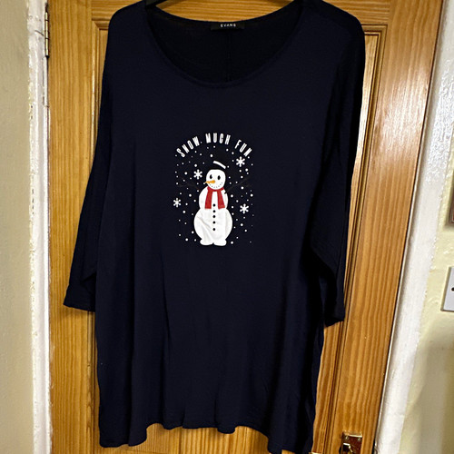 Evans navy christmas snowman - navy,