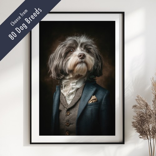 Smartly dressed dog portrait - smartly,