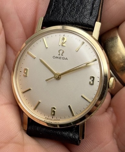 Omega 9ct gold mens watch - omega,
