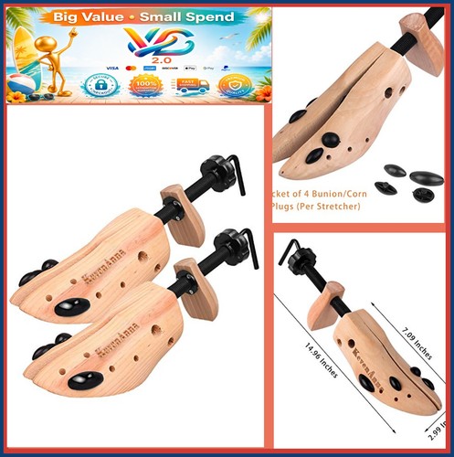Pack wooden shoe trees - 2,