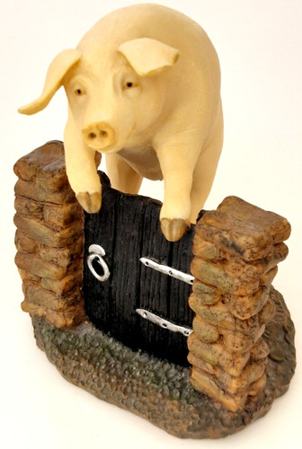 Vintage pig figurine resin - vintage,