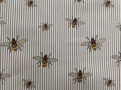 Bee stripe cotton fabric sea - stripe,