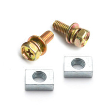 4pcs/2Sets Motorcycle Scooter Dirt Bike Battery Terminal Nut Bolt Screws M5*10mm