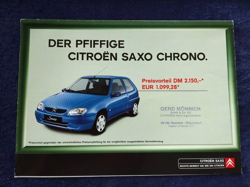 Citroen saxo chrono brochure - citroen,