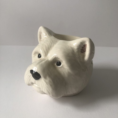 Westie face egg cup - egg, quail