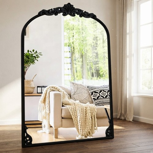 Vintage black arched wall - black,