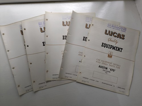 Austin lucas parts catalogues - austin,