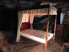 Antique Victorian 4 poster bed, circa 1890.