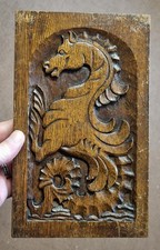 Antique Carved Oak Panel -