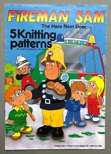 vintage INTARSIA FIREMAN SAM JUMPERS knitting pattern 