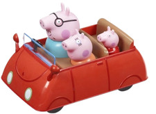 NEW Peppa Pig Push and Go Car with Sounds + 3 Family Figures - Peppa, Mum & Dad