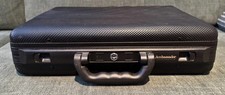 Vintage Ambassador Black Hard Shell  Briefcase Attaché Case, Strap & Key  