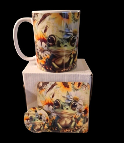 Hand designed frog floral - designed,