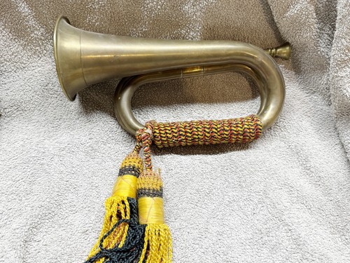 Vintage brass bugle military - vintage,