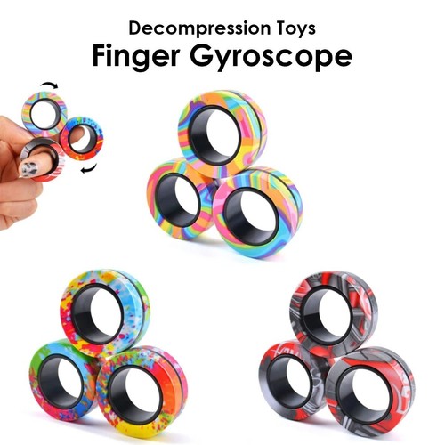 Magnetic fidget rings set - magnetic,