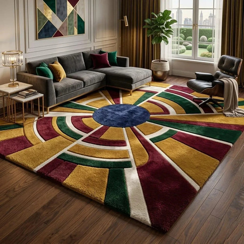 Luxury geometric art deco wool - luxury,