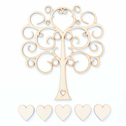 Wooden mdf tree - shape, blank