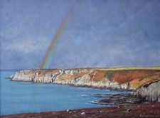 Andrew Barrowman Original Oil Painting Trewavas Head Cornwall Cornish Art