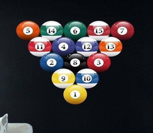 Billiard full color - billiard, decal