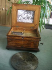 Symphonion Symphonium with 37.5cm records vintage Regina music box discs 14 3/4" 