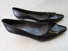 Peter Kaiser Black Court Shoes with Silver/Black Hardware Size UK5