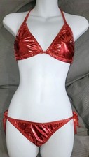 Ladies brand new sexy wetlook Bikini Set one size 