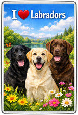 Labrador lovers fridge magnet - lovers,