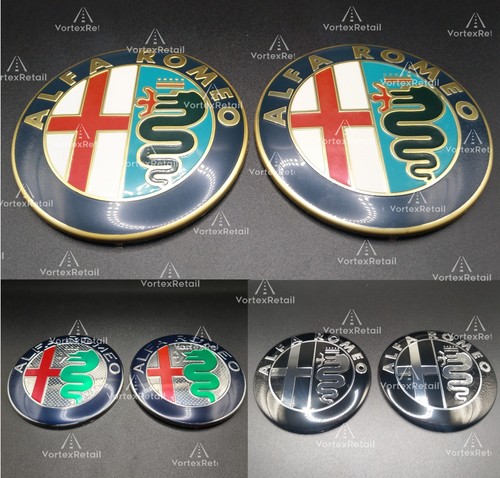 Alfa romeo emblem badges - emblem, x2