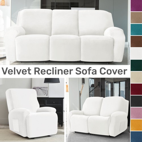 Soft velvet recliner sofa - velvet,