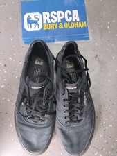 adidas Trainers Pumps Mono Black Canvas Uppers Size UK 9 