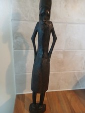 Vintage ebony wood handcarved - vintage,