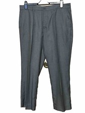 JACK REID Men’s Light Mix Grey Tailored Trousers W38in 29L Poly/Viscose