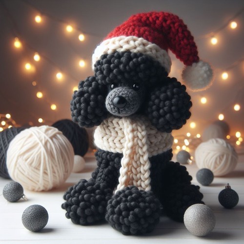 Single luxury black poodle - luxury,